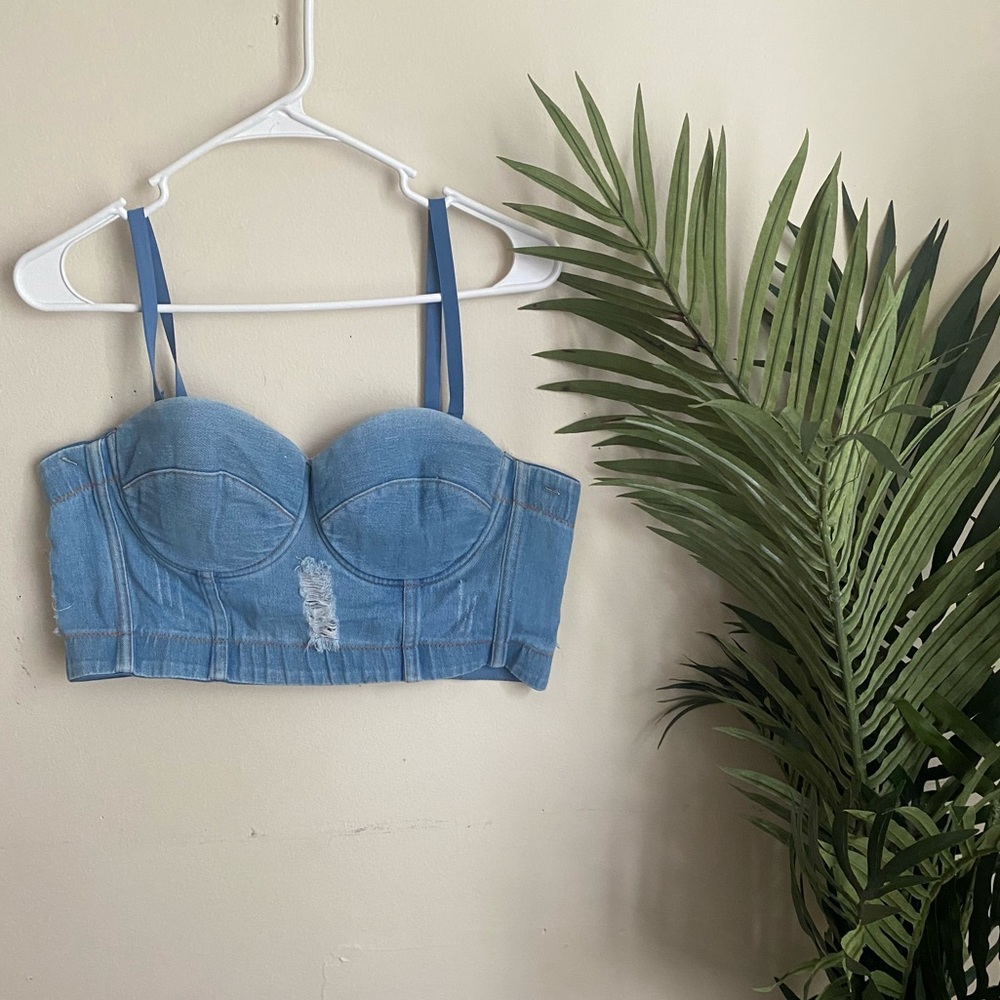 Denim Corset Top